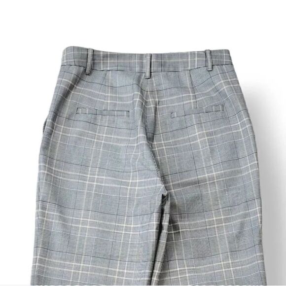 NEW Tibi Wool High Rise Crop Straight Leg Glencheck Plaid Suiting Pants Size 8 - Picture 5 of 11